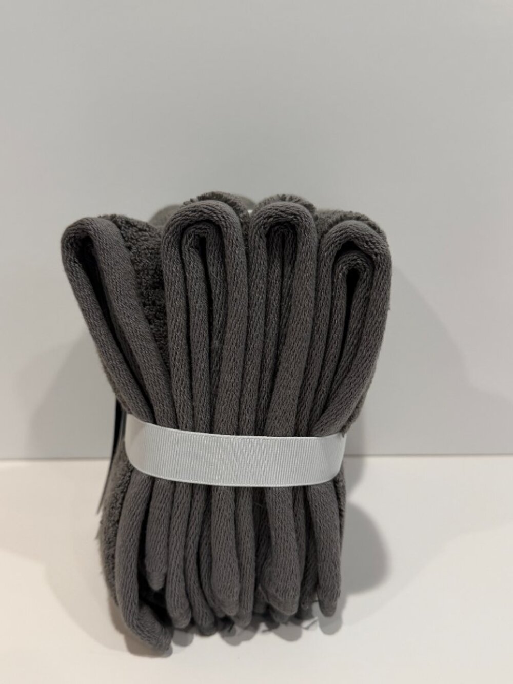 Brooks Brothers Washcloths Set of 4 Charcoal Gray Zero Twist Solucell 13x13" NWT - Picture 4 of 12